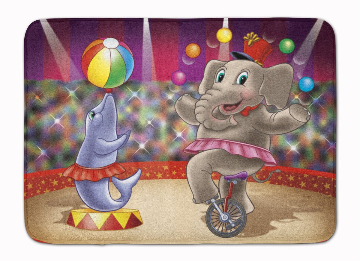 Circus Elephand and Dolphin Machine Washable Memory Foam Mat APH3816RUG - the-store.com