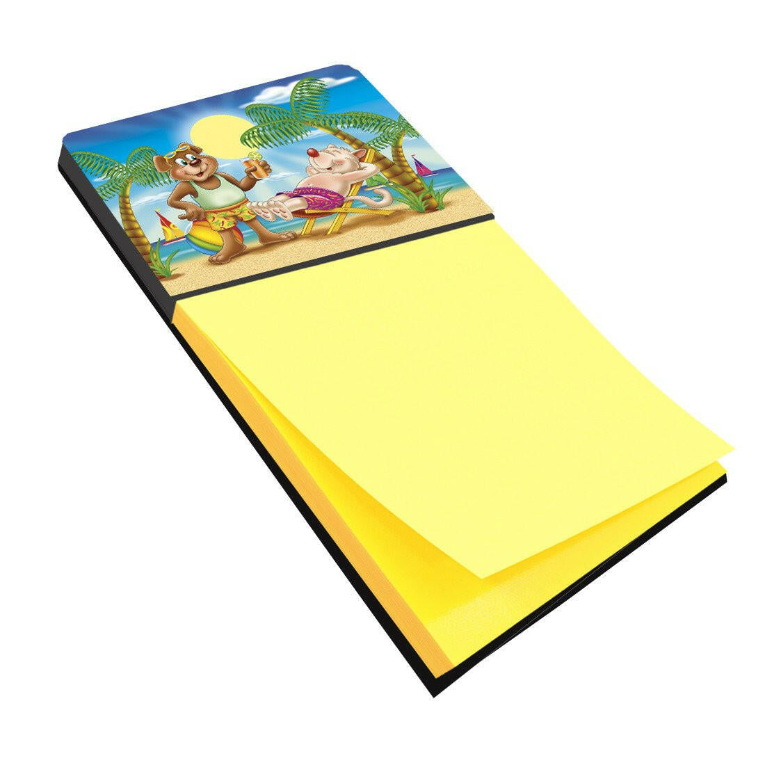 Bears Relaxing at the Beach Sticky Note Holder APH3817SN by Caroline&#39;s Treasures