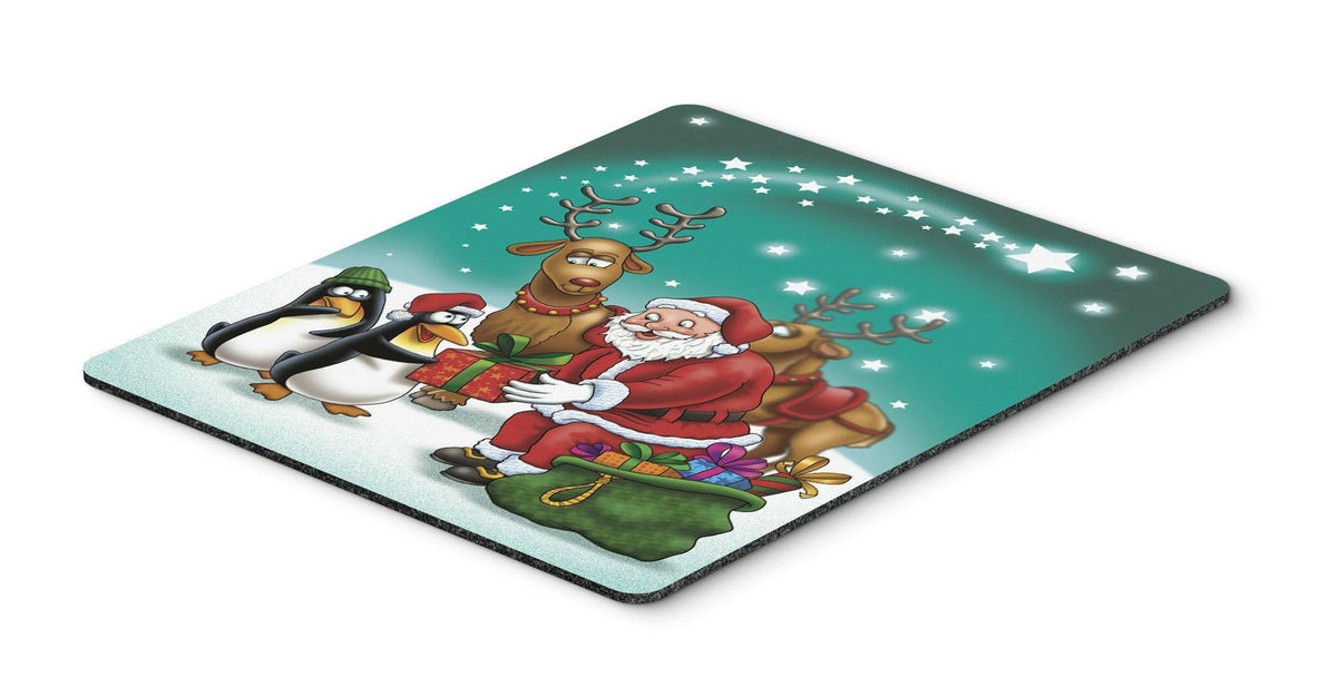 Santa Claus Christmas with the penguins Mouse Pad, Hot Pad or Trivet APH3872MP by Caroline&#39;s Treasures