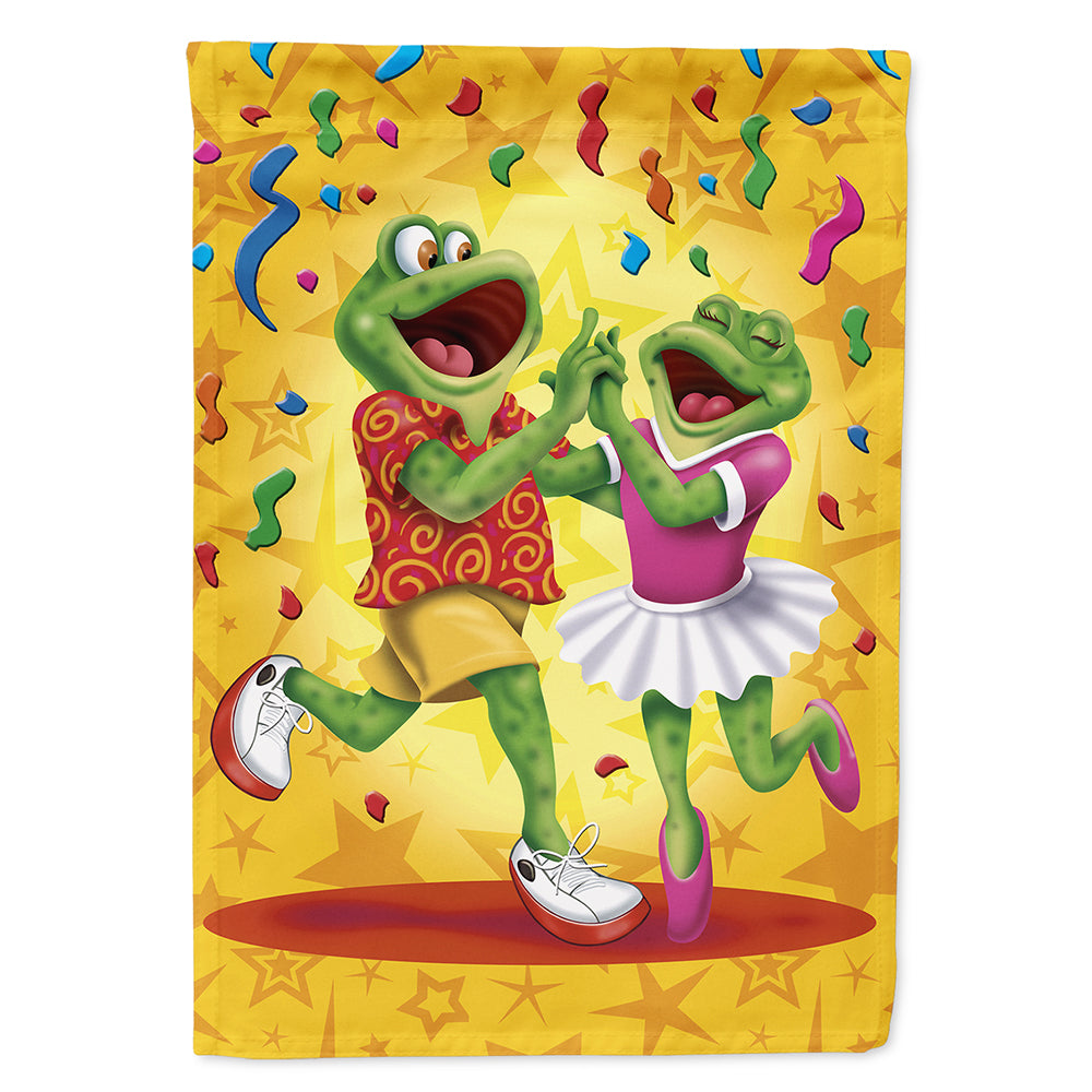 Frog Swing Dancing Flag Canvas House Size APH3874CHF