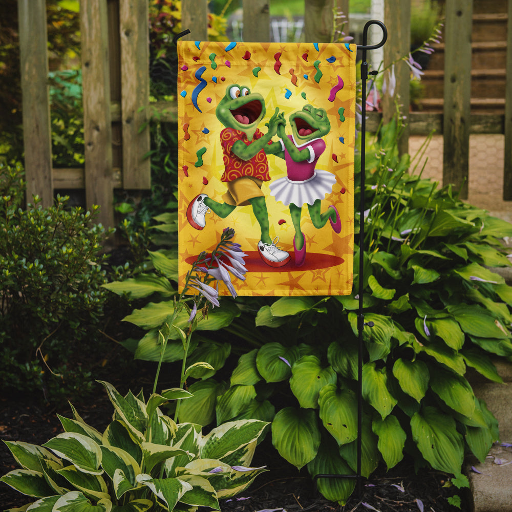 Frog Swing Dancing Flag Garden Size APH3874GF  the-store.com.