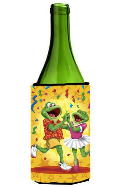 Frog Swing Dancing Wine Bottle Beverage Insulator Hugger APH3874LITERK by Caroline's Treasures