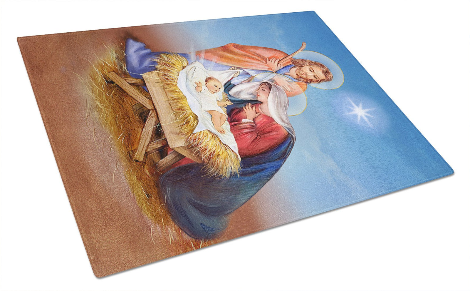 Christmas Nativity Glass Cutting Board Large APH3905LCB by Caroline's Treasures