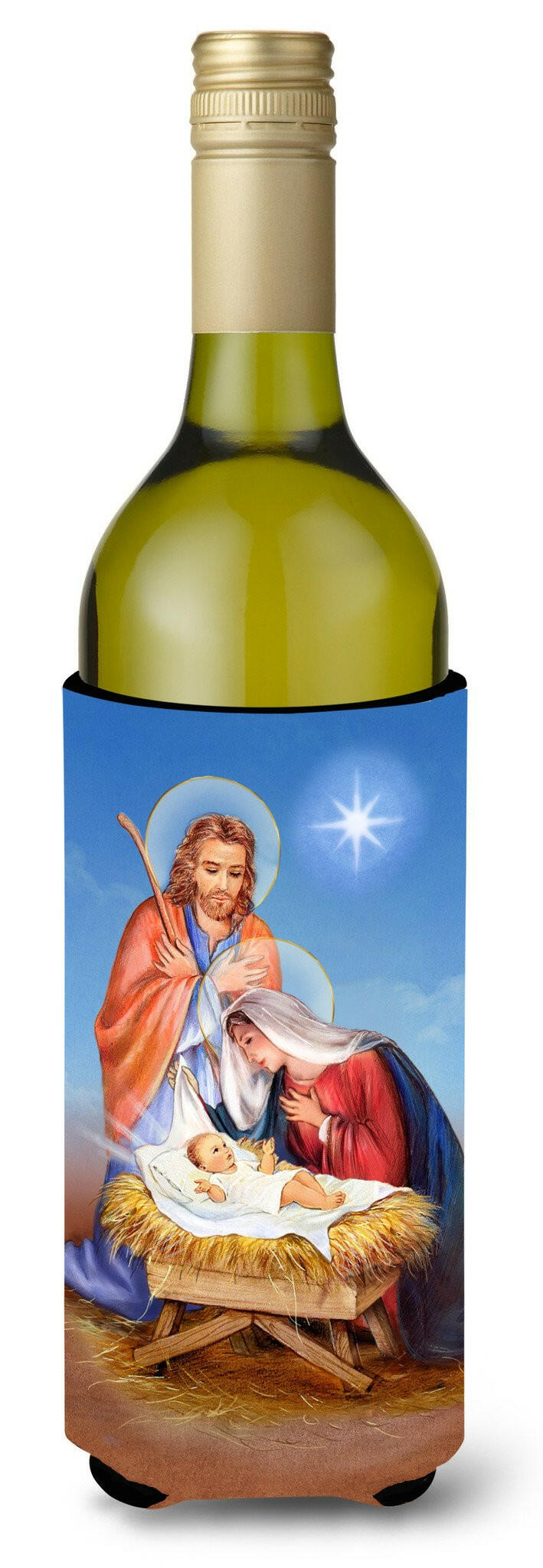 Christmas Nativity Wine Bottle Beverage Insulator Hugger APH3905LITERK by Caroline's Treasures