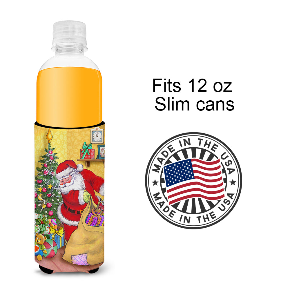 Christmas Santa and His Toys Ultra Beverage Insulators for slim cans APH3923MUK  the-store.com.