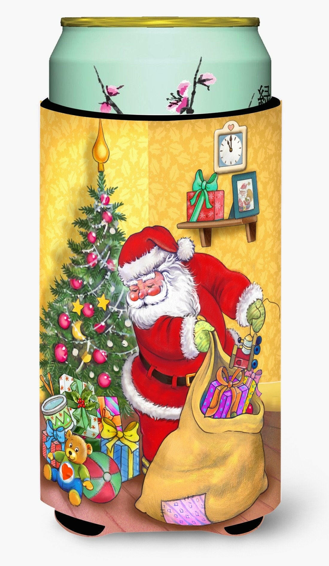 Christmas Santa and His Toys Tall Boy Beverage Insulator Hugger APH3923TBC by Caroline&#39;s Treasures