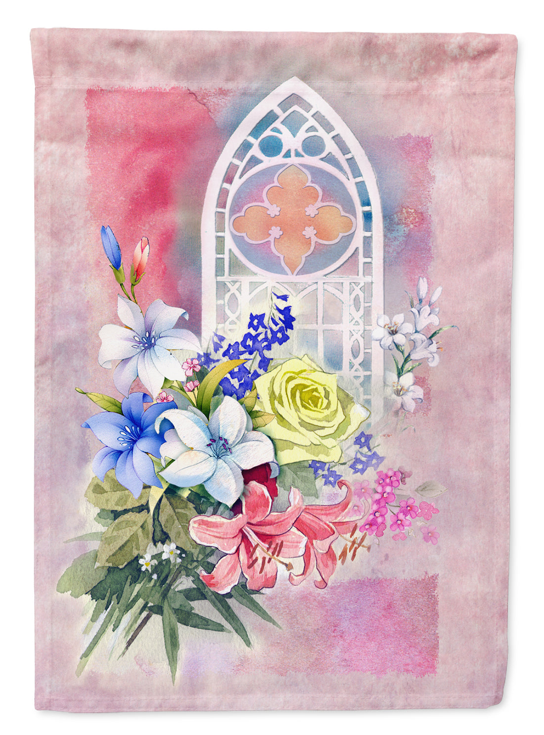 Fenêtre d'église et drapeau à fleurs taille jardin APH3934GF