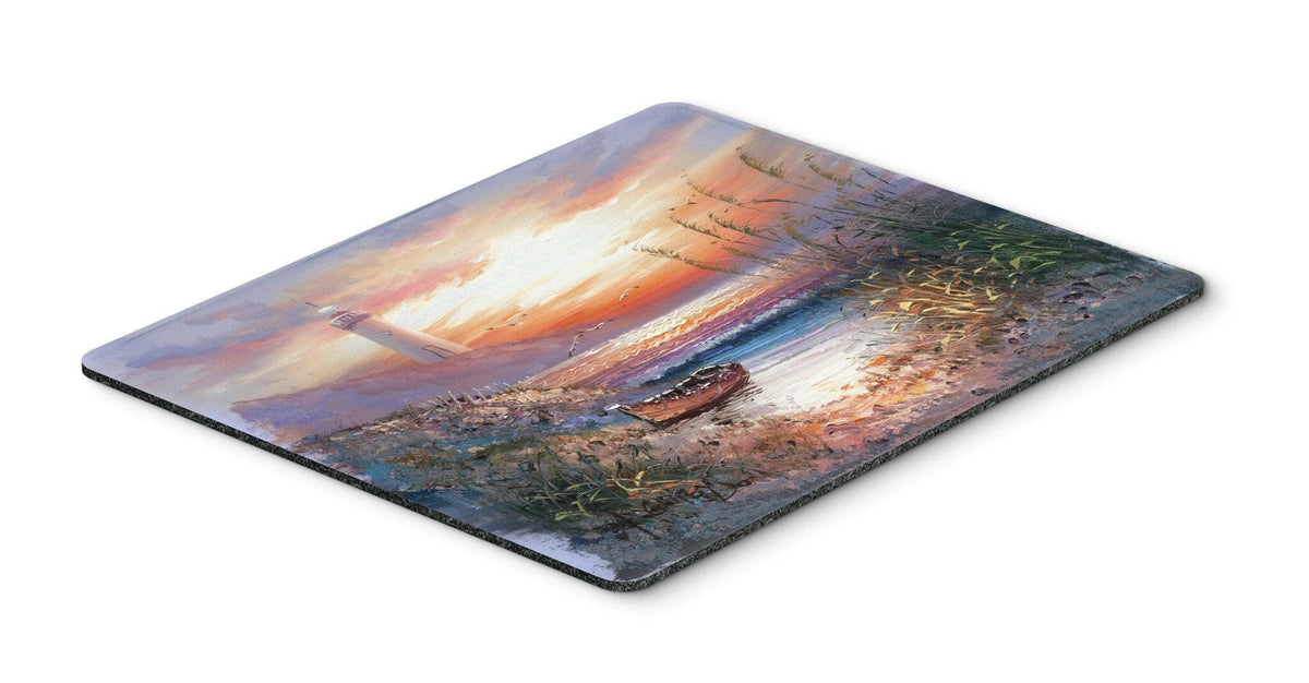 Lighthouse Scene with Boat Mouse Pad, Hot Pad or Trivet APH4130MP by Caroline&#39;s Treasures