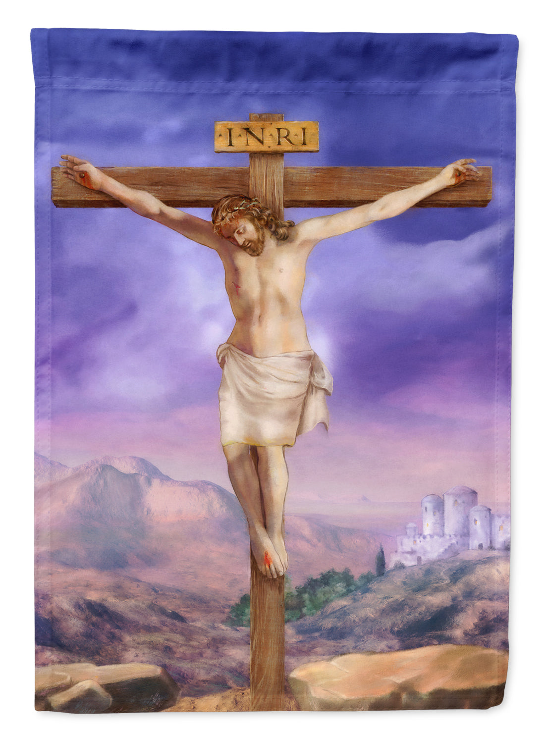 Easter Jesus Crucifixion Flag Canvas House Size APH4517CHF