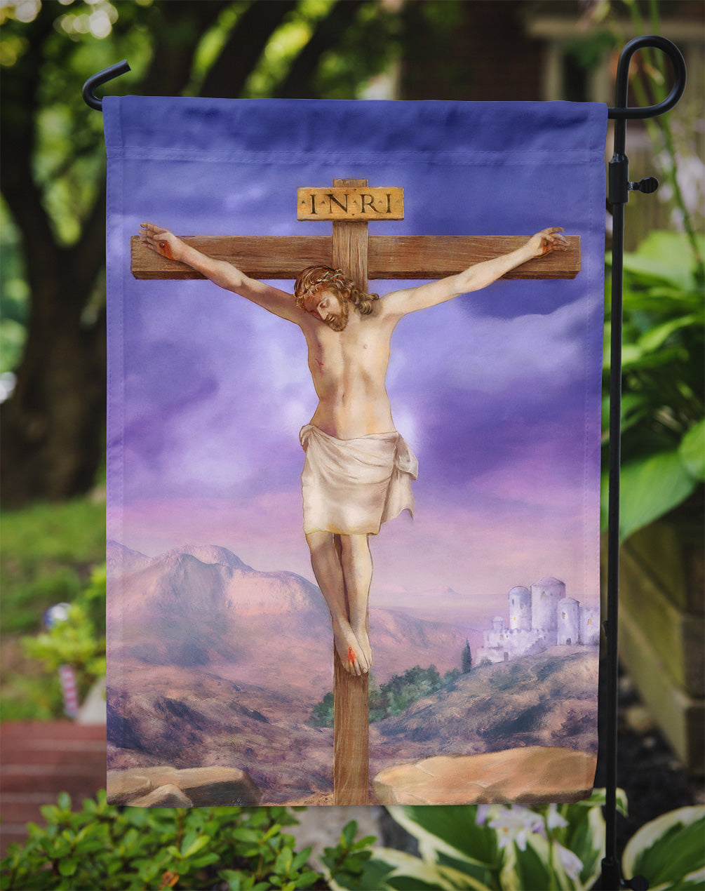Easter Jesus Crucifixion Flag Garden Size APH4517GF  the-store.com.