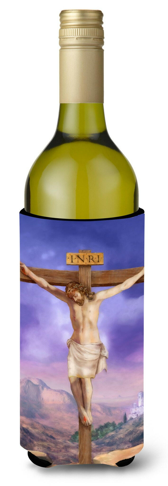 Easter Jesus Crucifixion Wine Bottle Beverage Insulator Hugger APH4517LITERK by Caroline's Treasures