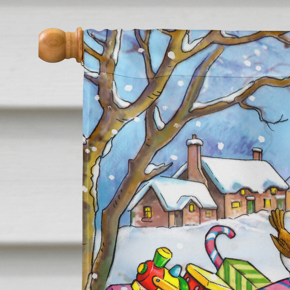 Christmas Santa Forrest Friends Flag Canvas House Size APH4571CHF  the-store.com.