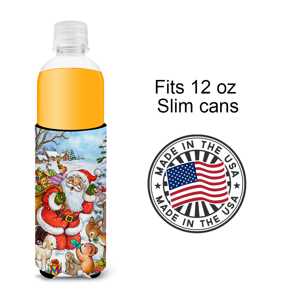 Christmas Santa Forrest Friends Ultra Beverage Insulators for slim cans APH4571MUK