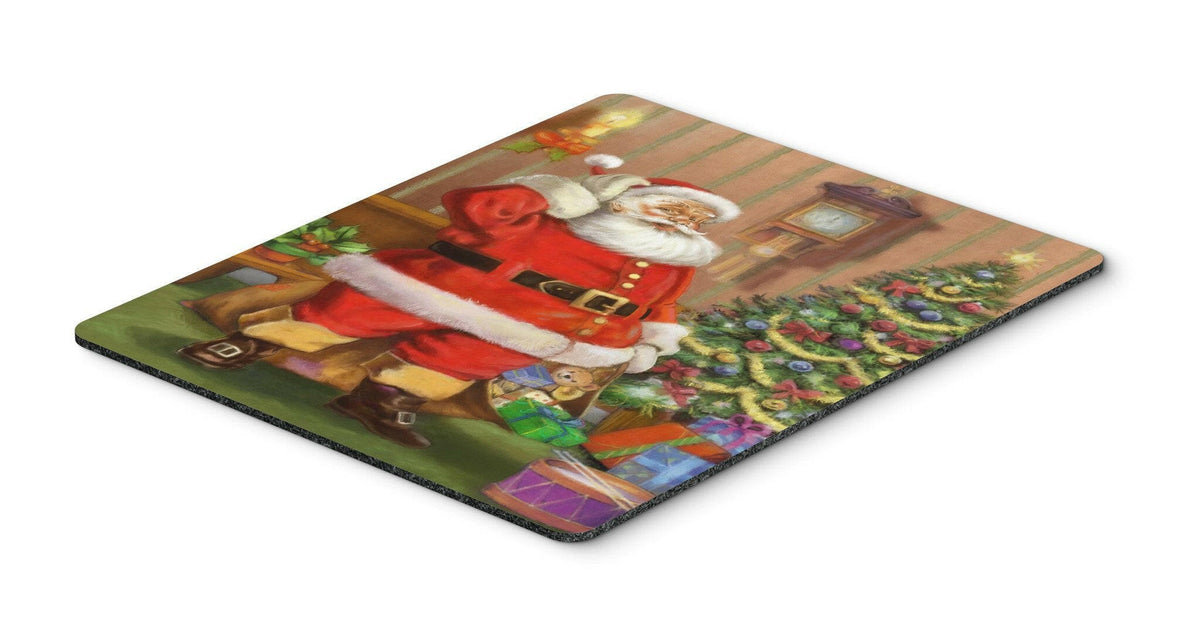 Christmas Santa by the Tree Mouse Pad, Hot Pad or Trivet APH4691MP by Caroline&#39;s Treasures