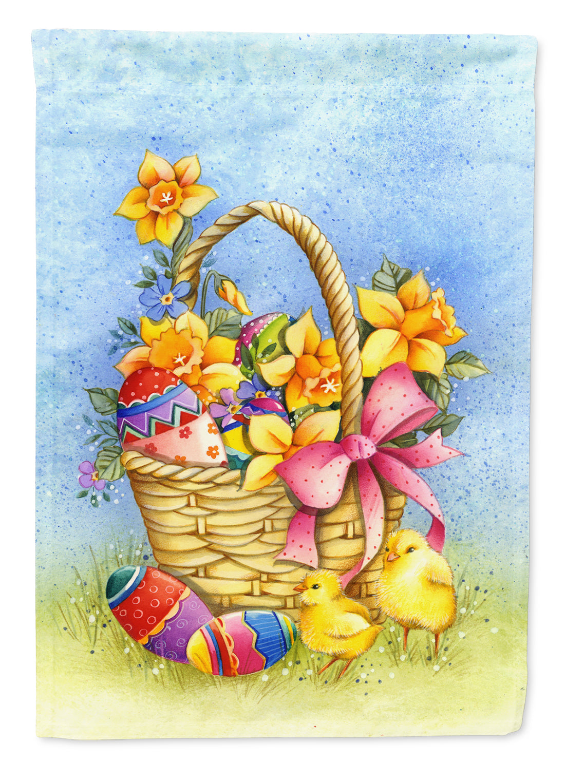 Easter Basket with Flowers Flag Garden Size APH4709GF  the-store.com.