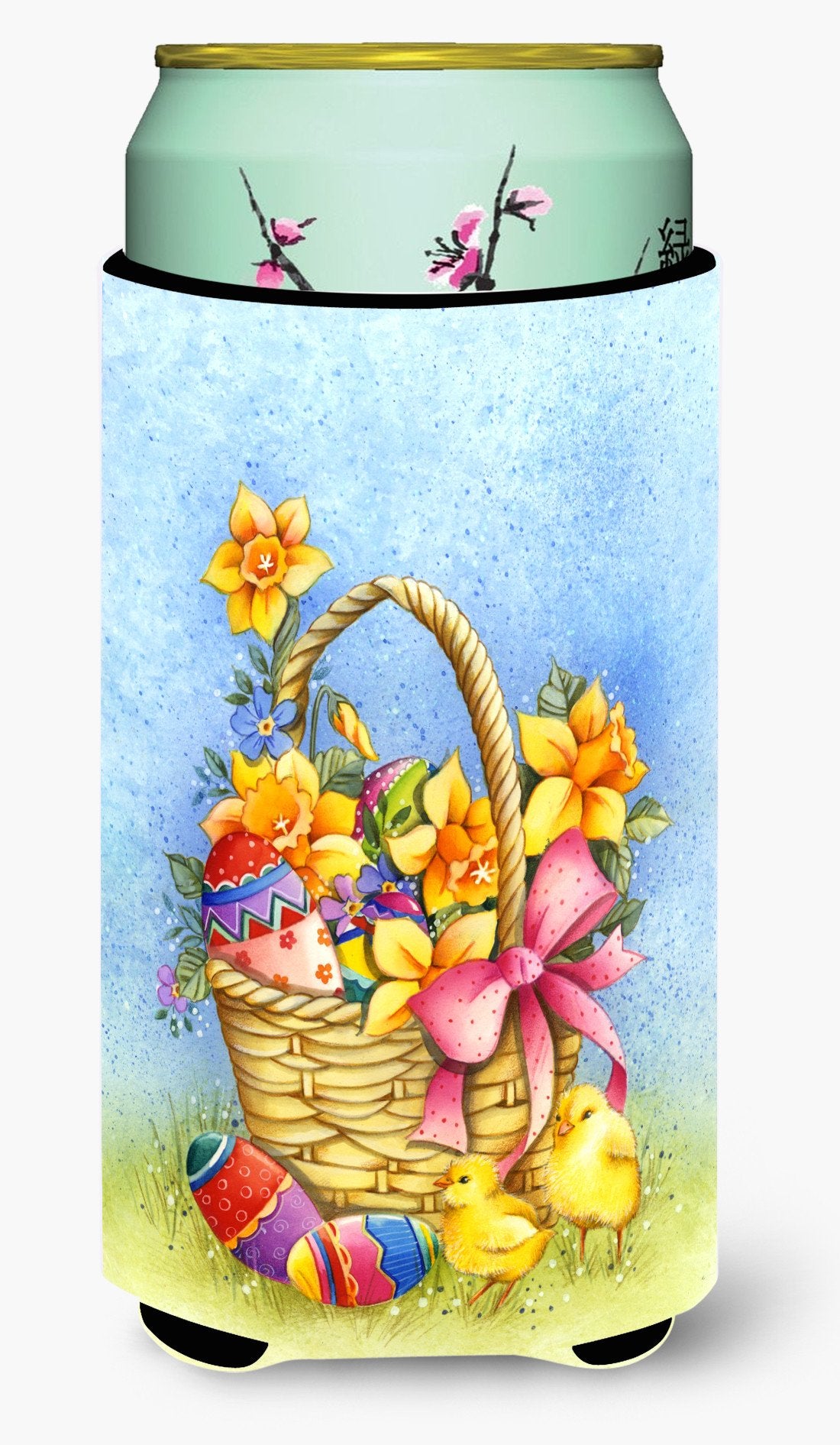 Easter Basket with Flowers Tall Boy Beverage Insulator Hugger APH4709TBC by Caroline&#39;s Treasures