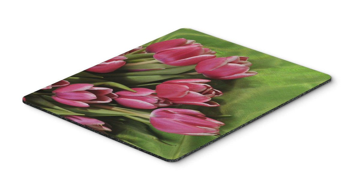 Pink Tulips Mouse Pad, Hot Pad or Trivet APH5048MP by Caroline&#39;s Treasures