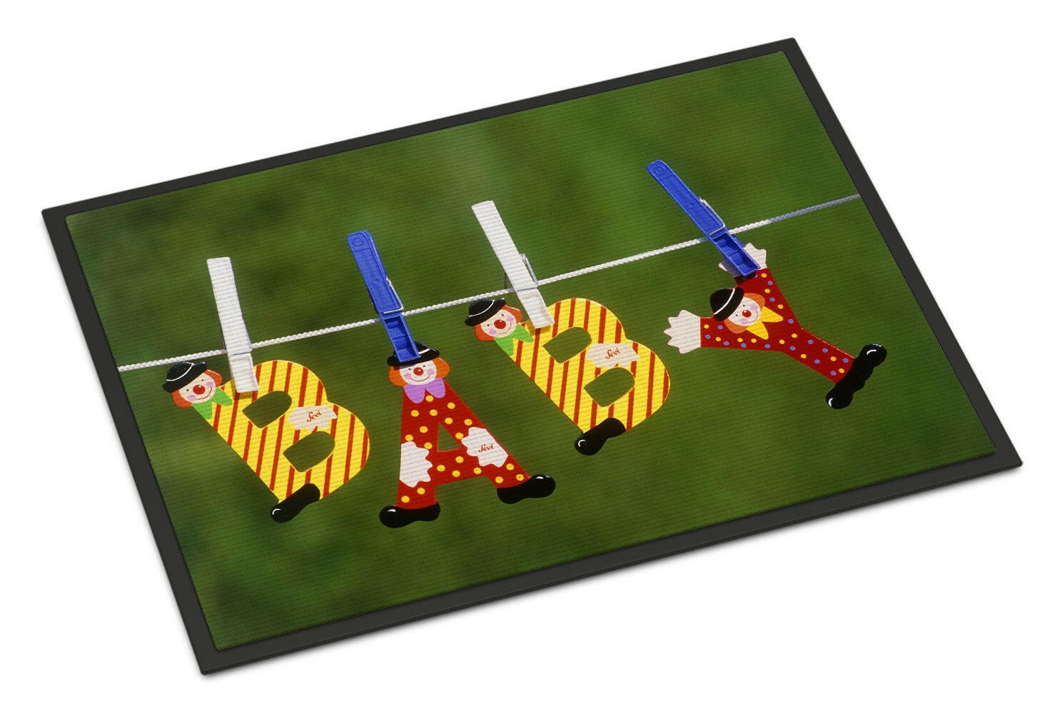 New Baby Clown Clothesline Indoor or Outdoor Mat 18x27 APH5091MAT - the-store.com