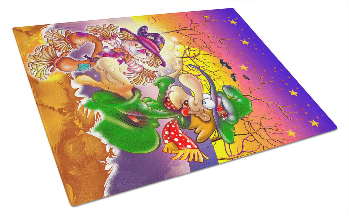 Witch Voodoo Scarecrow Halloween Glass Cutting Board Large APH5129LCB by Caroline&#39;s Treasures