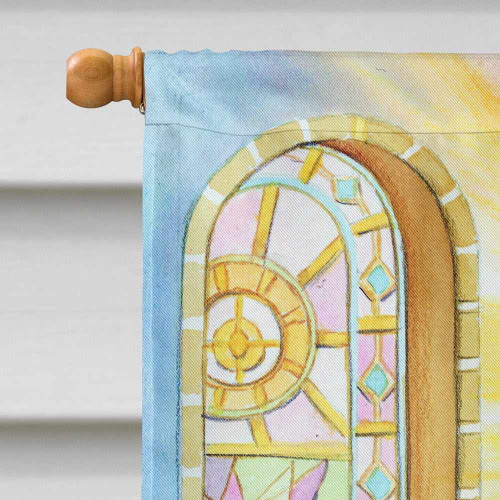 Easter Cross and Bible in Stain Glass Window Flag Canvas House Size APH5433CHF  the-store.com.