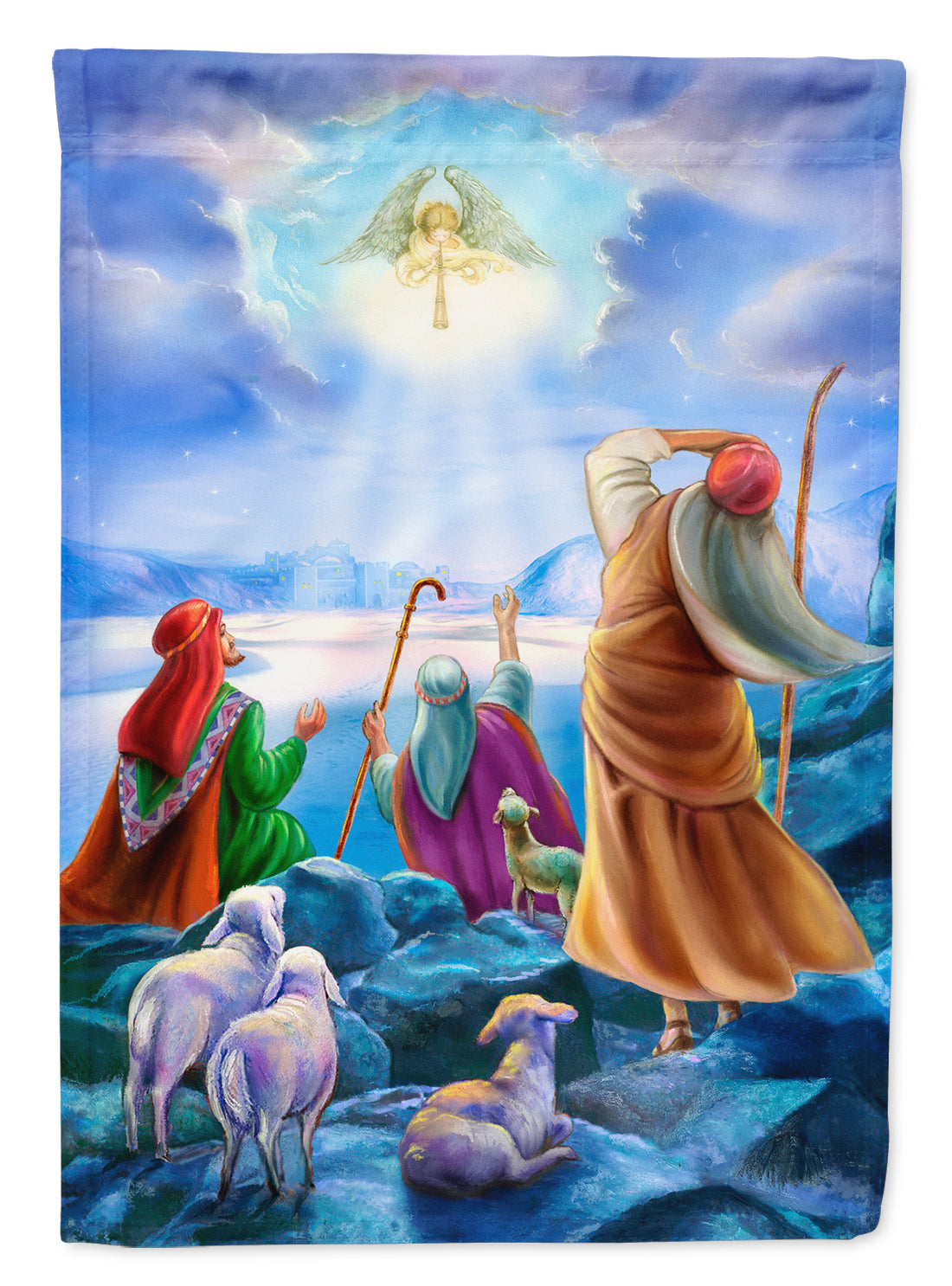 The Shepherds and Angels Appeared Flag Canvas House Size APH5468CHF