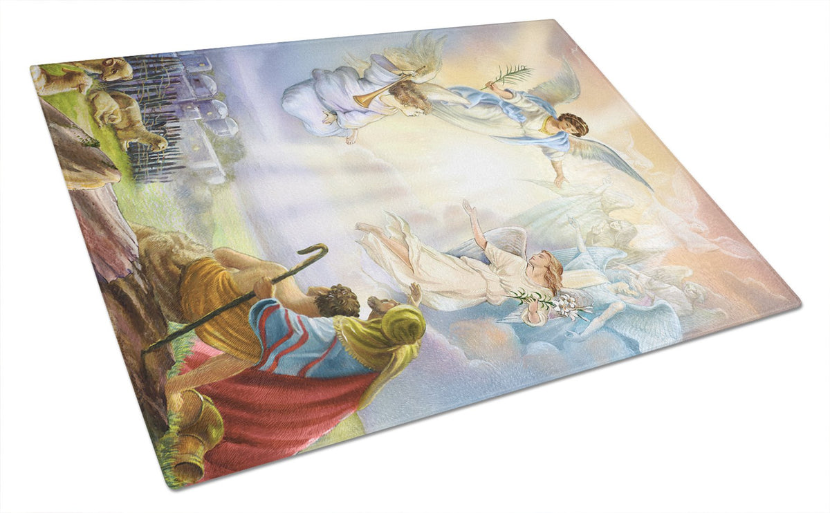 The Shepherds and Angels Appearing Glass Cutting Board Large APH5469LCB by Caroline&#39;s Treasures