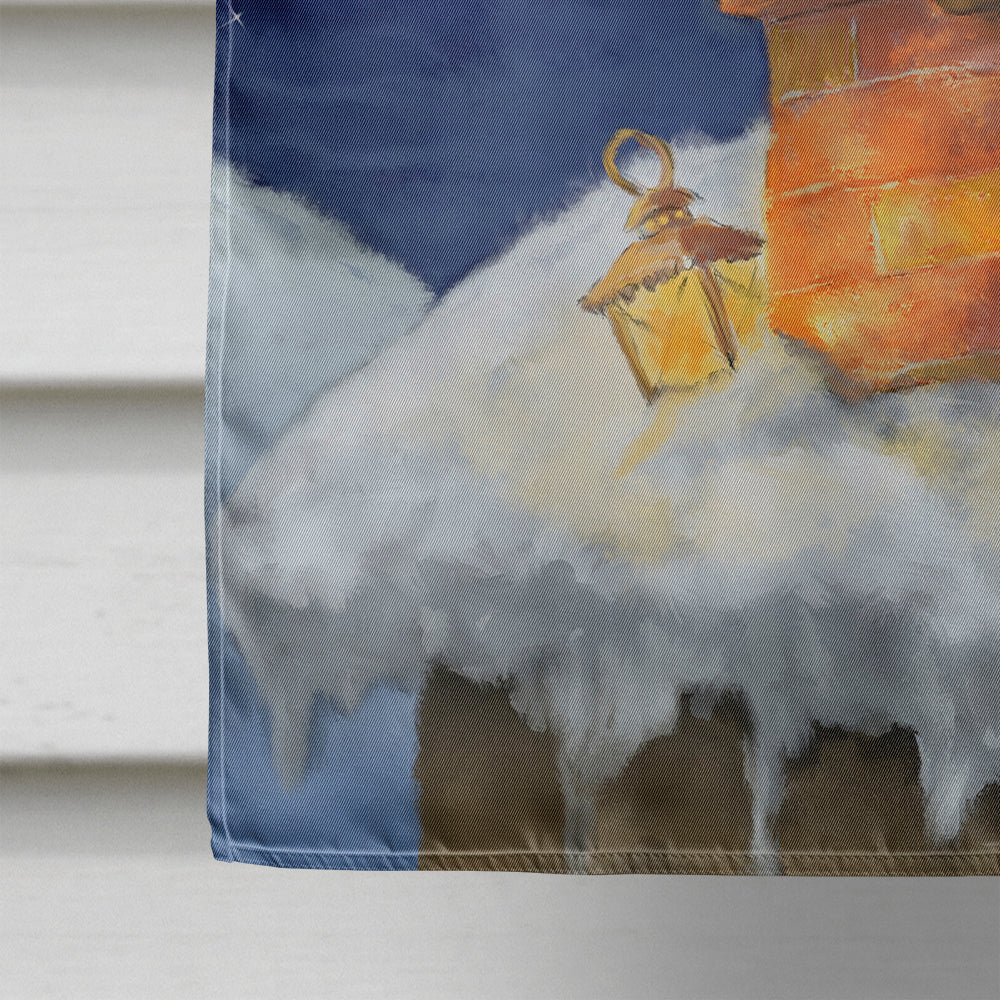 Christmas Santa Claus in the Chimney Flag Canvas House Size APH5479CHF  the-store.com.