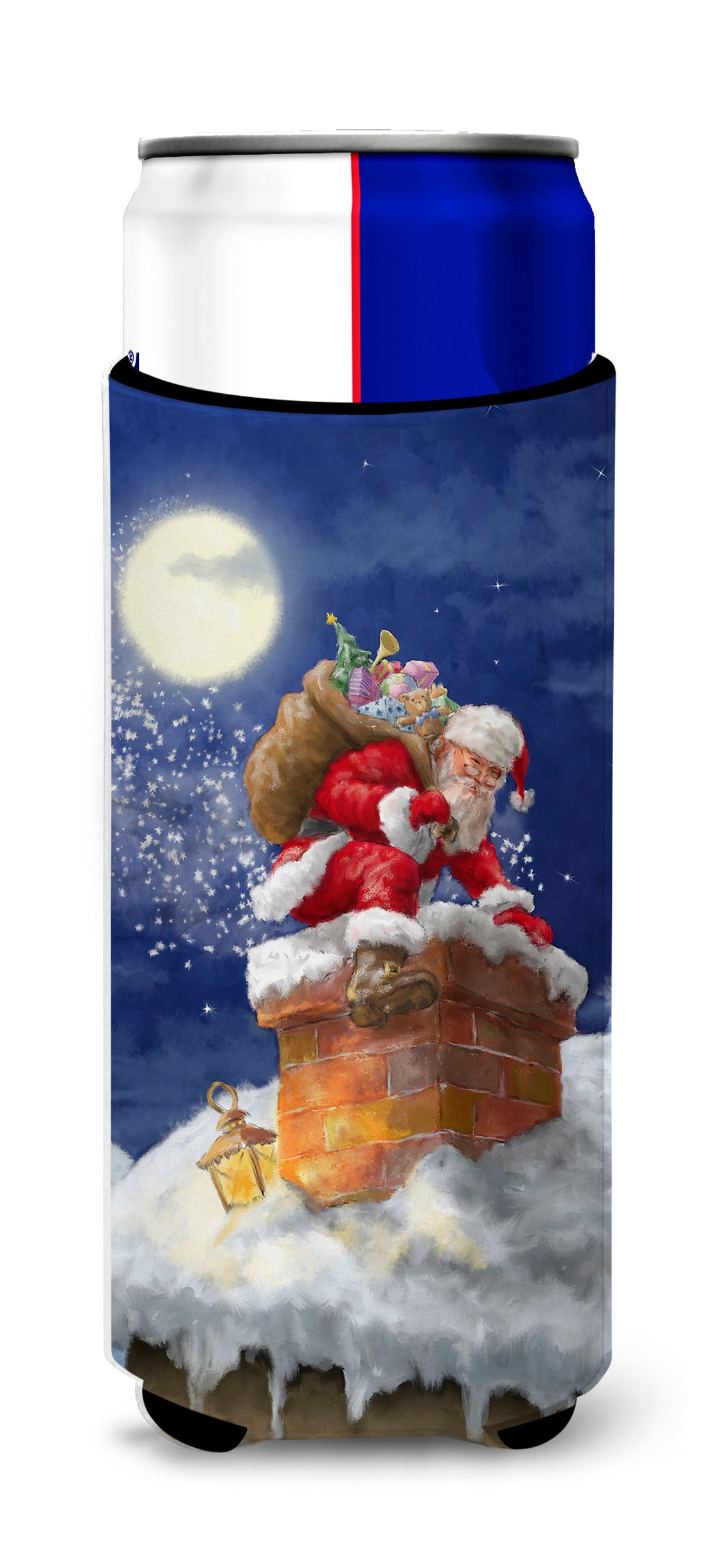 Christmas Santa Claus in the Chimney Ultra Beverage Insulators for slim cans APH5479MUK
