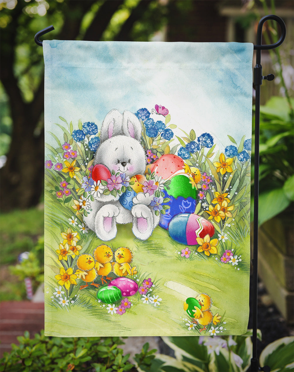 Easter Bunny and Eggs Flag Garden Size APH5528GF  the-store.com.