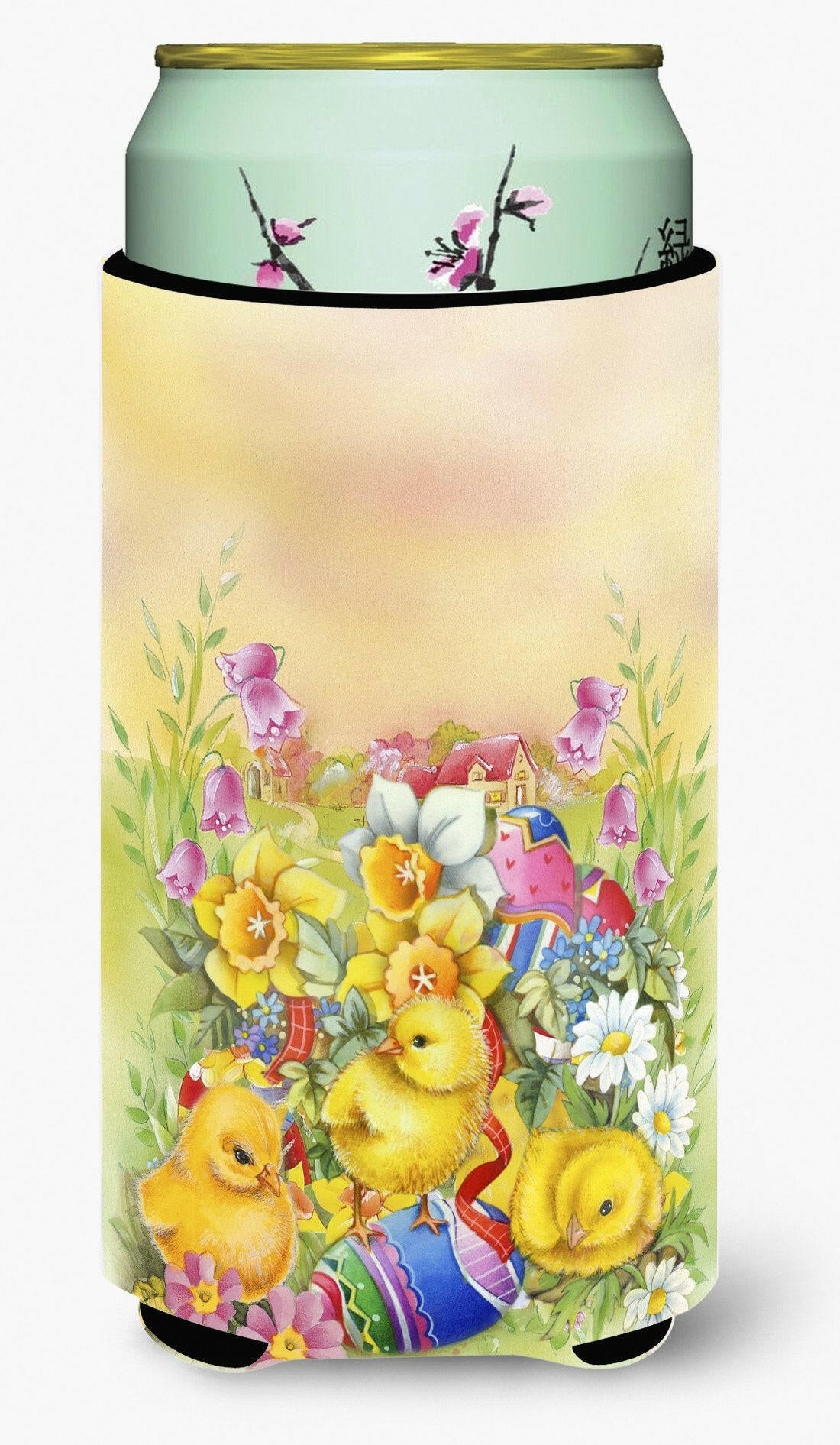 Easter Chicks and Eggs Tall Boy Beverage Insulator Hugger APH5613TBC by Caroline's Treasures