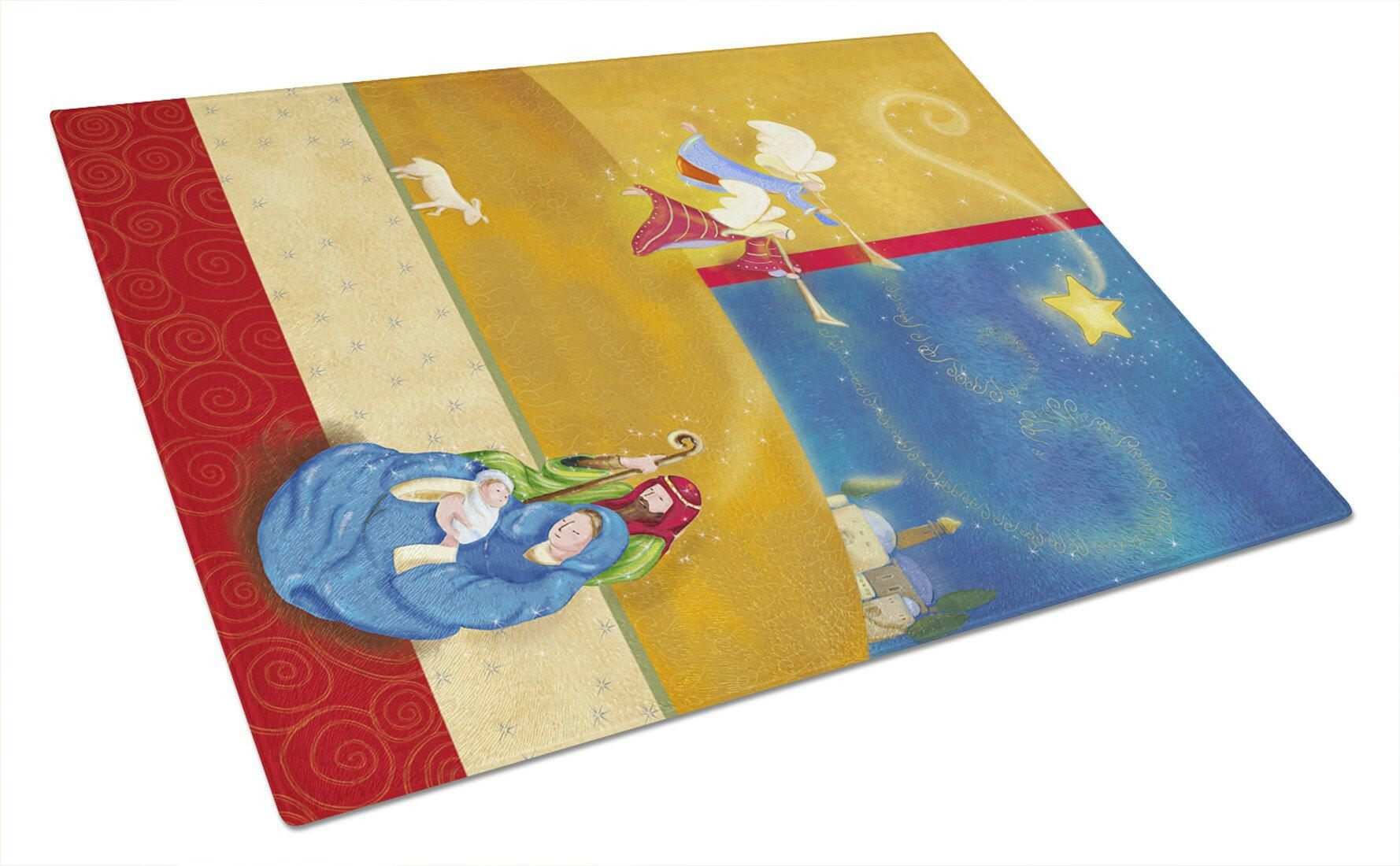 Contemporary Nativity Christmas Glass Cutting Board Large APH5626LCB by Caroline's Treasures