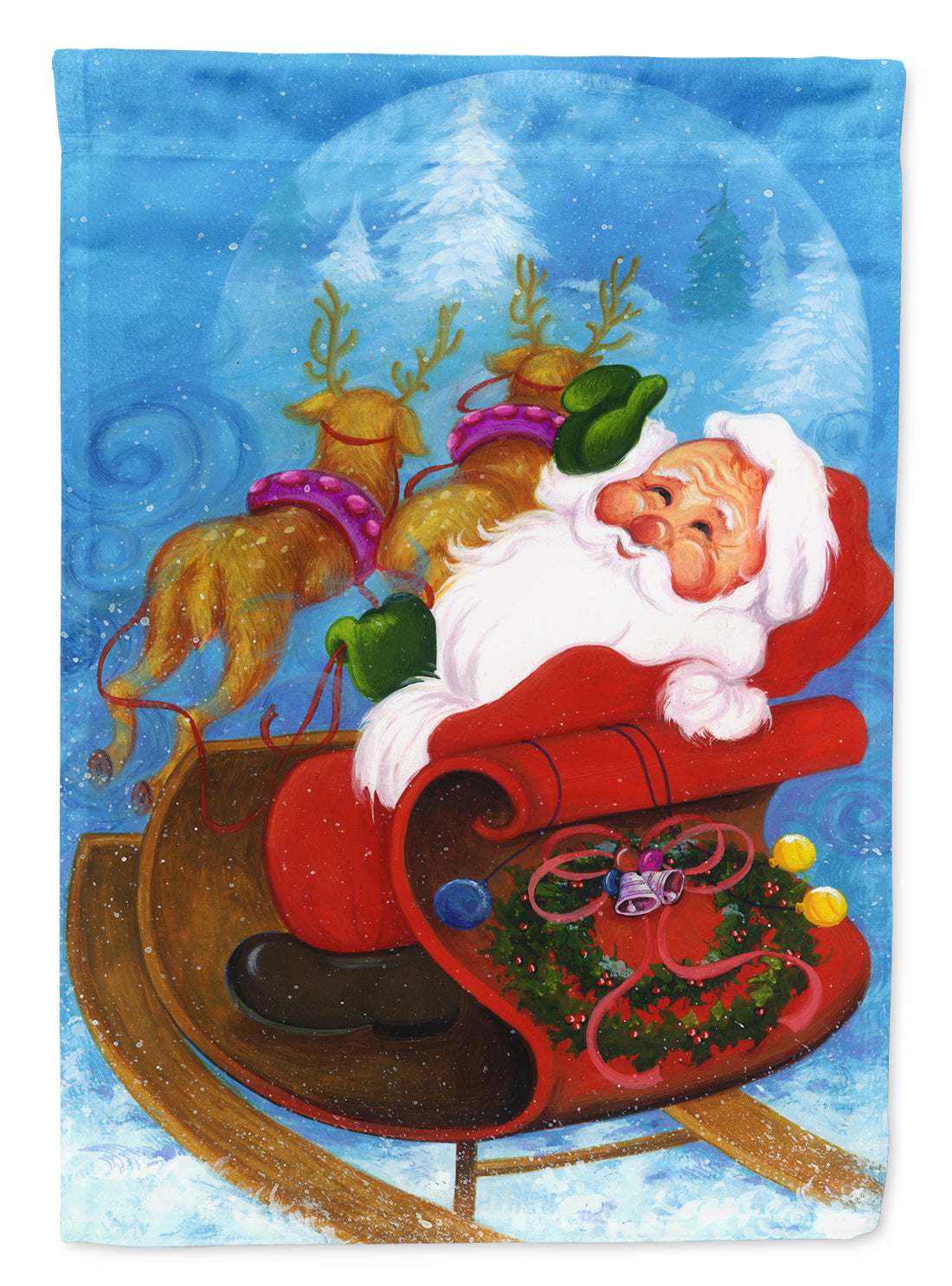 Christmas Santa Claus Good Night Flag Canvas House Size APH5775CHF  the-store.com.