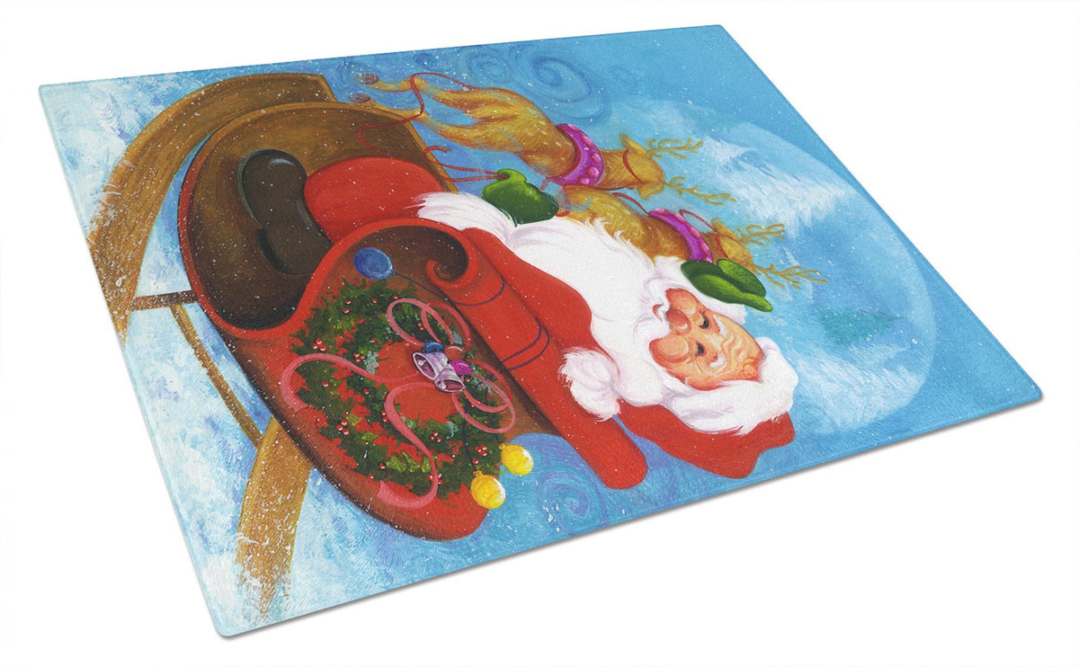 Christmas Santa Claus Good Night Glass Cutting Board Large APH5775LCB by Caroline&#39;s Treasures