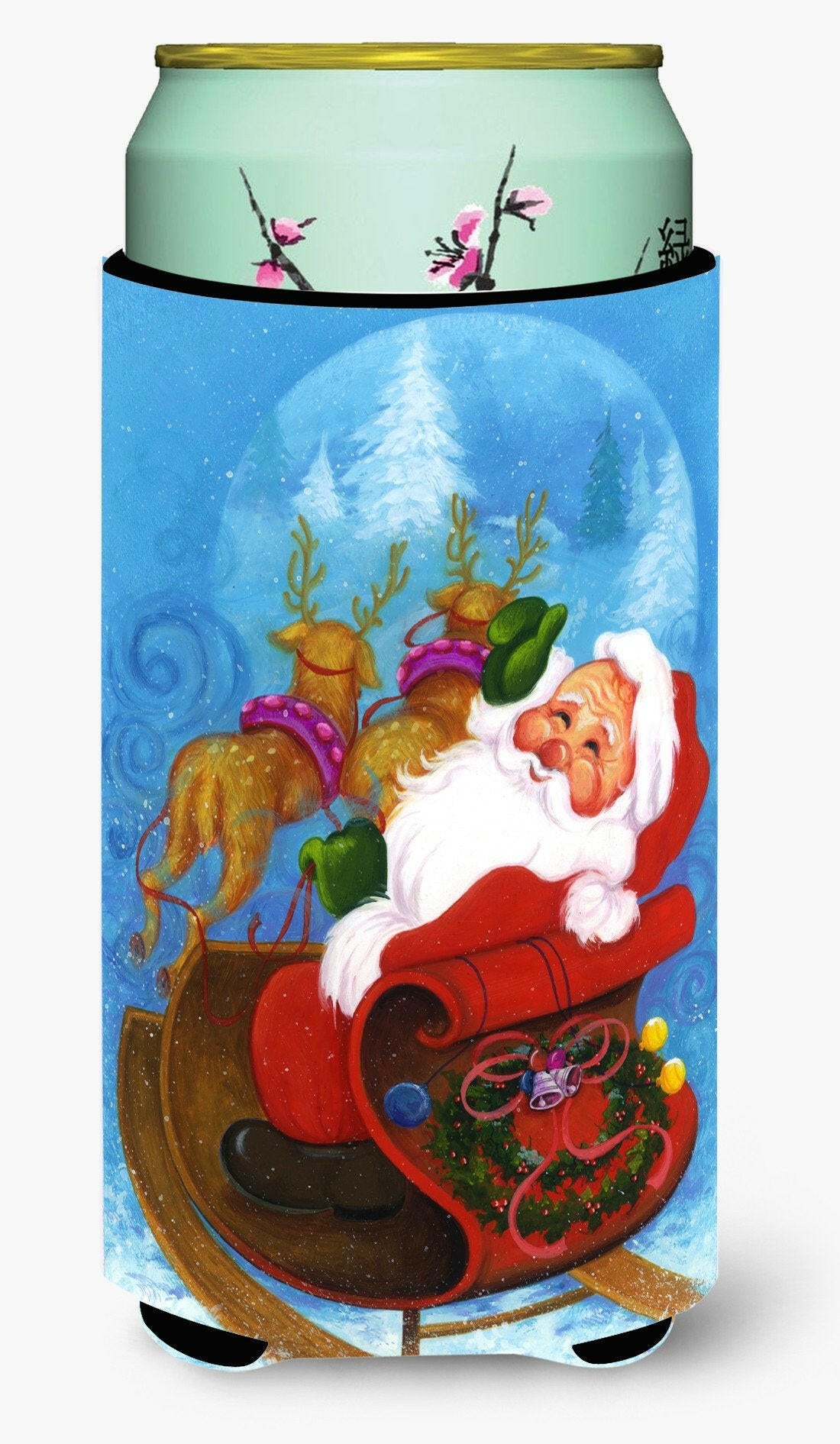 Christmas Santa Claus Good Night Tall Boy Beverage Insulator Hugger APH5775TBC by Caroline&#39;s Treasures