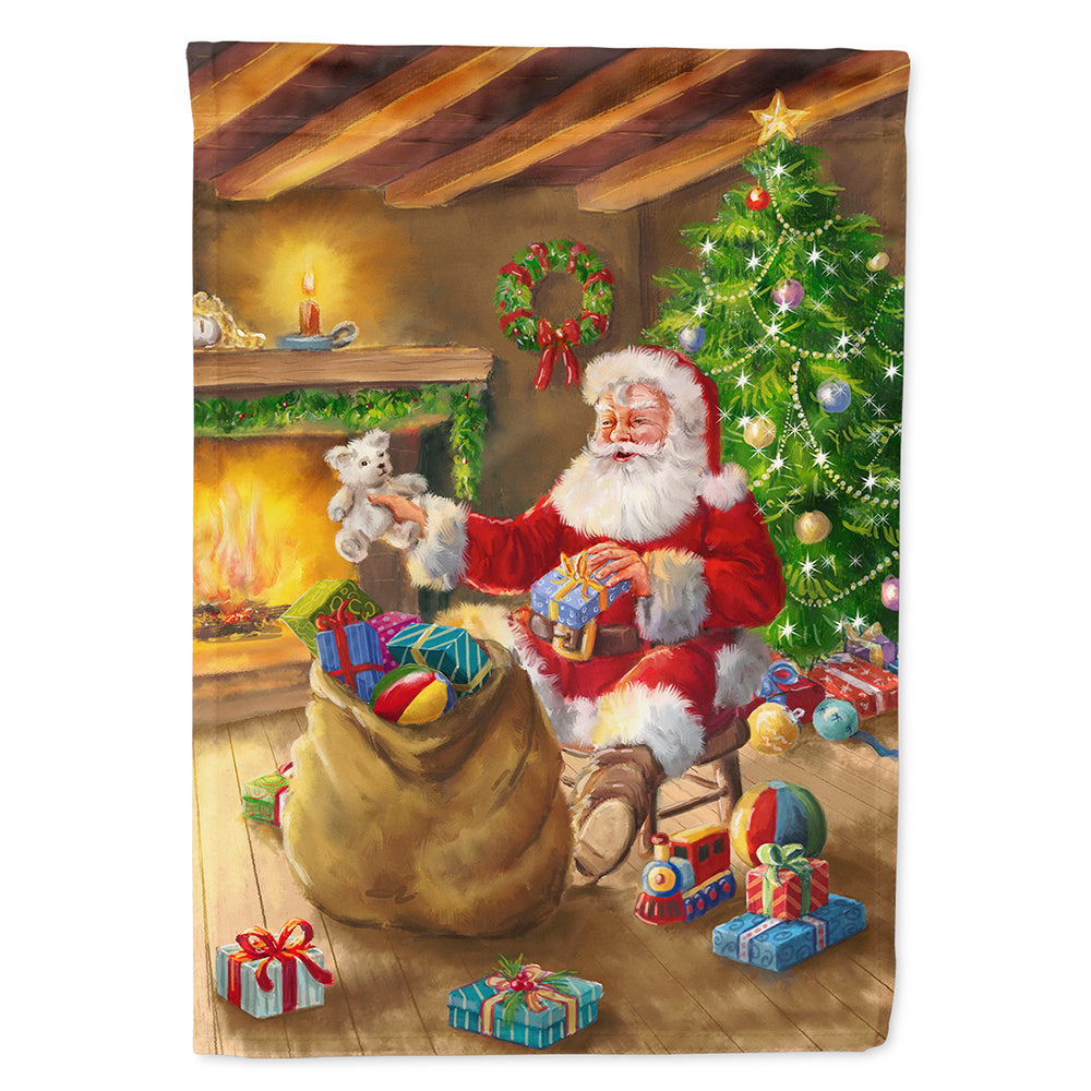Christmas Santa Claus Unloading Toys Flag Canvas House Size APH5793CHF  the-store.com.