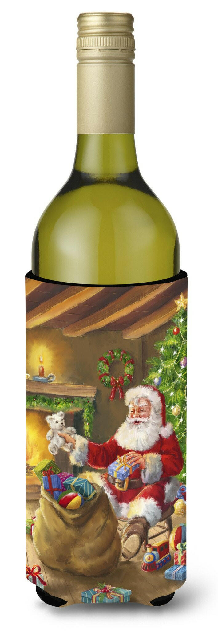 Christmas Santa Claus Unloading Toys Wine Bottle Beverage Insulator Hugger APH5793LITERK by Caroline&#39;s Treasures