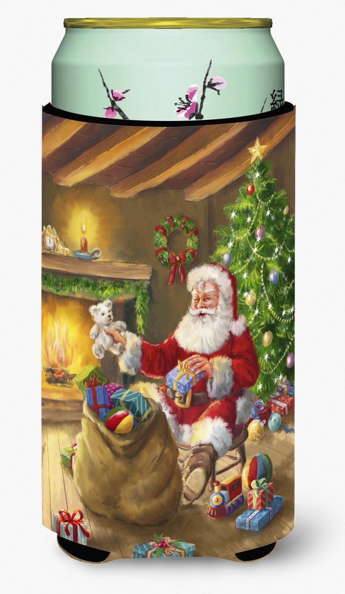Christmas Santa Claus Unloading Toys Tall Boy Beverage Insulator Hugger APH5793TBC by Caroline&#39;s Treasures