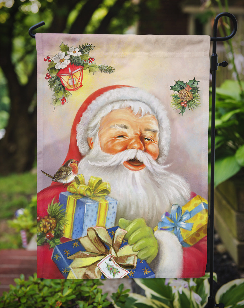 Christmas Santa Claus Presents Flag Garden Size APH5814GF.