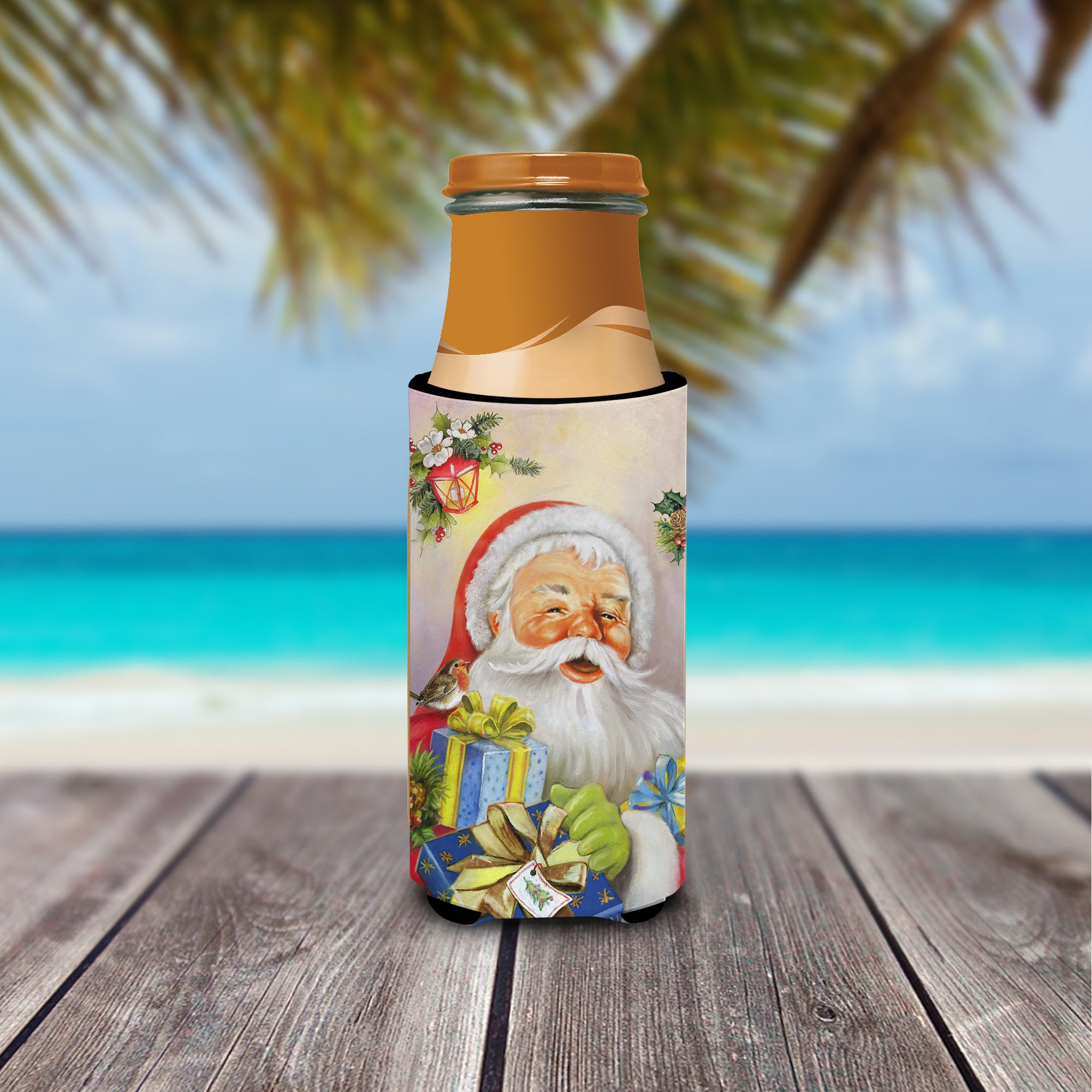 Christmas Santa Claus Presents Ultra Beverage Insulators pour canettes minces APH5814MUK