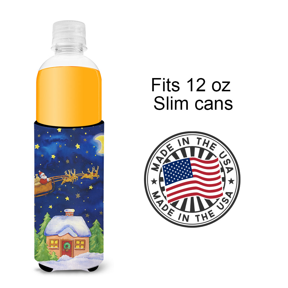 Christmas Santa Claus Across the Sky Ultra Beverage Insulators for slim cans APH5898MUK