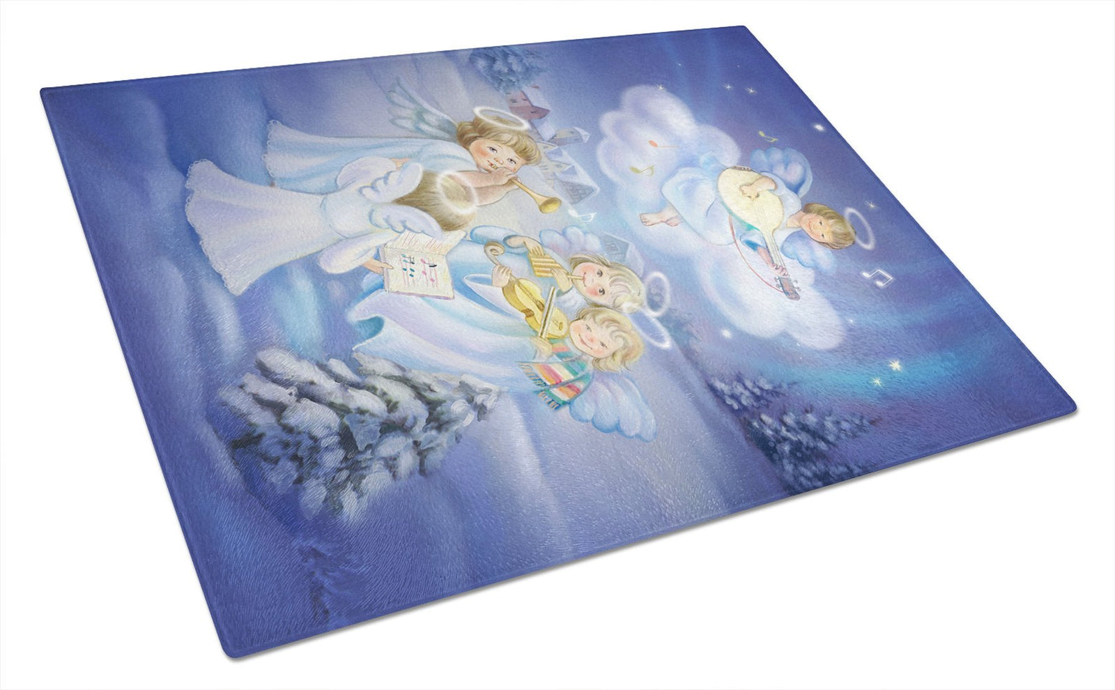 Angels around the Tree Glass Cutting Board Large APH6028LCB by Caroline's Treasures