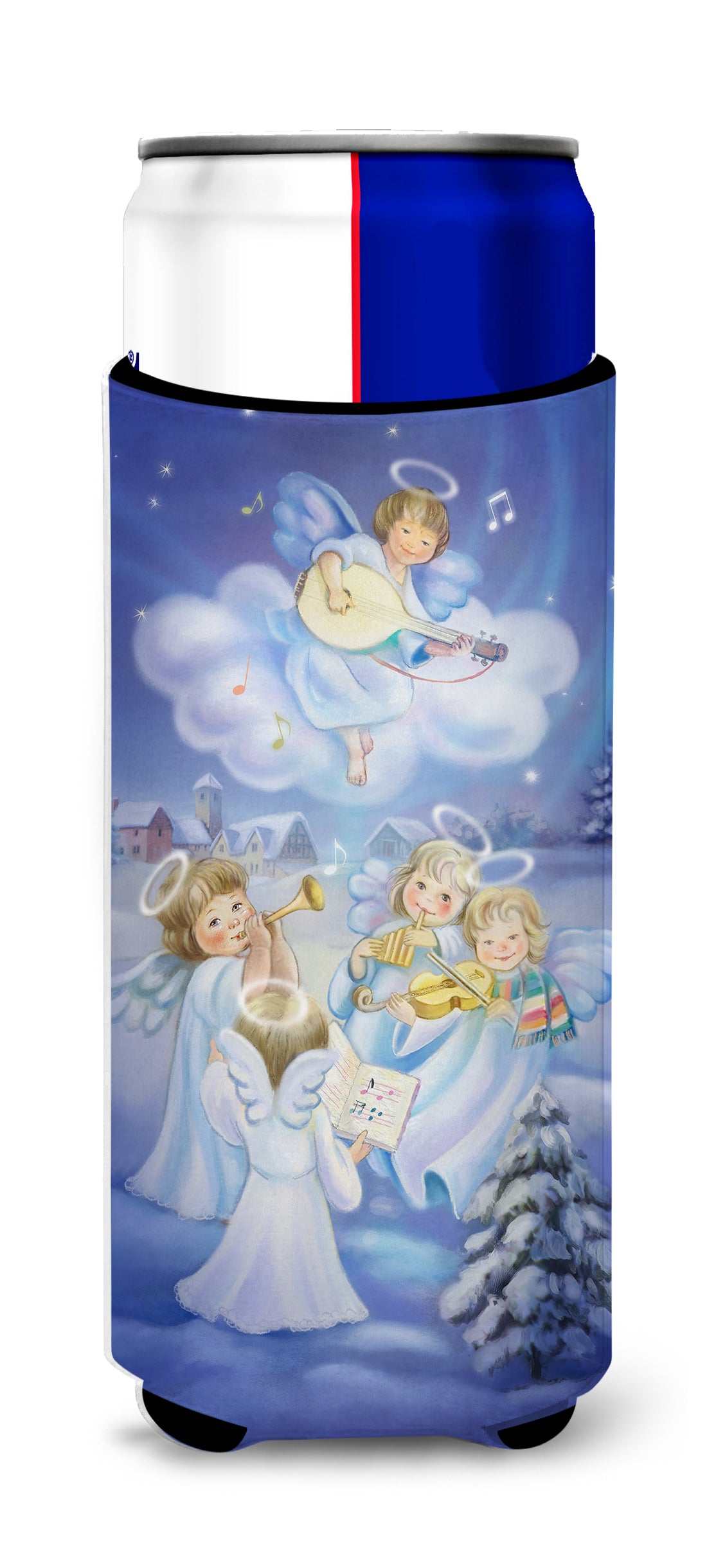 Angels around the Tree Ultra Beverage Insulators for slim cans APH6028MUK