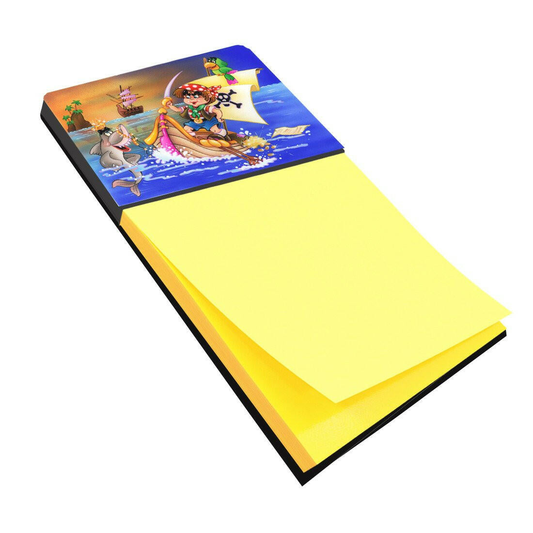 Boy Playing Piriate with Dolphin Sticky Note Holder APH6105SN by Caroline's Treasures