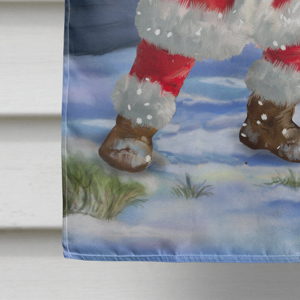 Christmas Santa Claus and Snowman Flag Canvas House Size APH6200CHF  the-store.com.