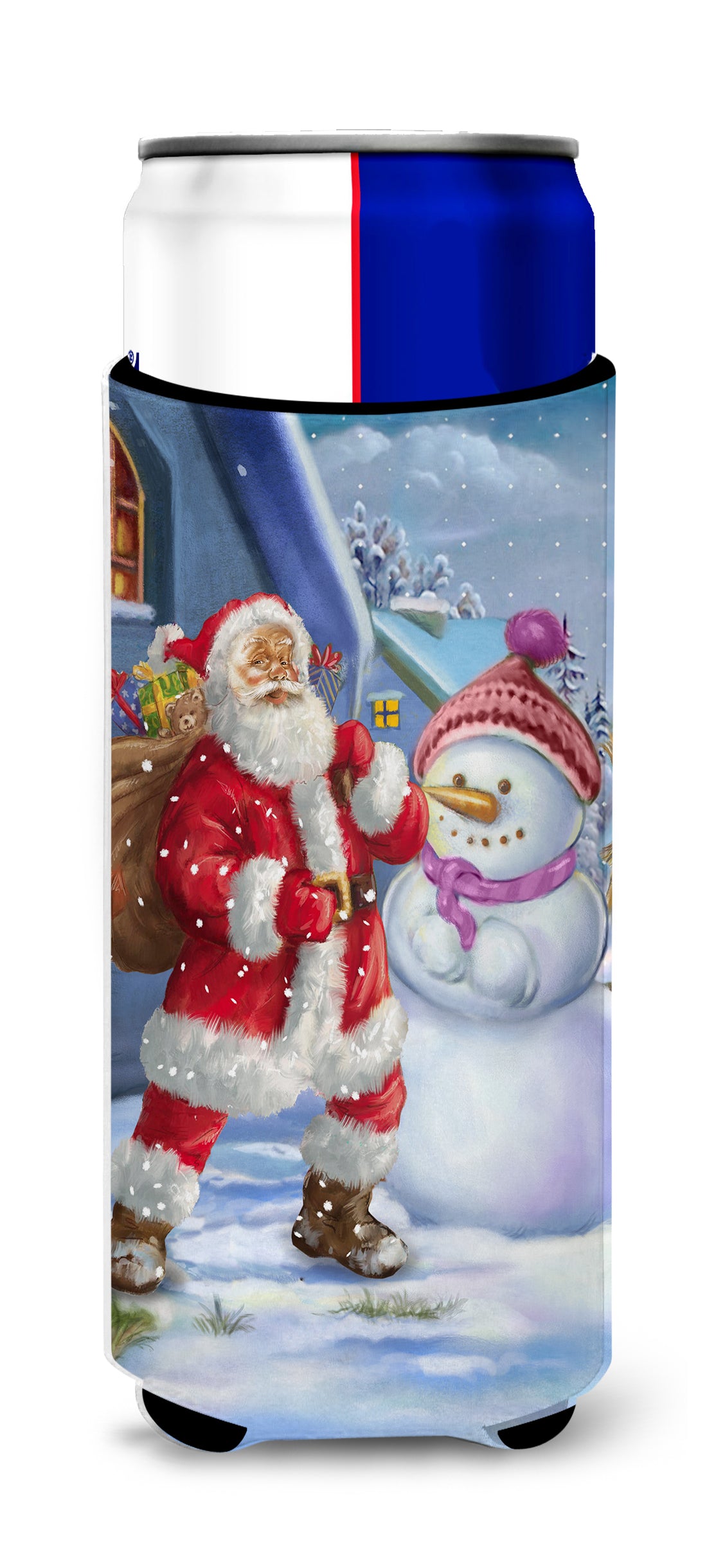 Isolateurs Ultra Beverage Christmas Santa Claus et Snowman pour canettes minces APH6200MUK