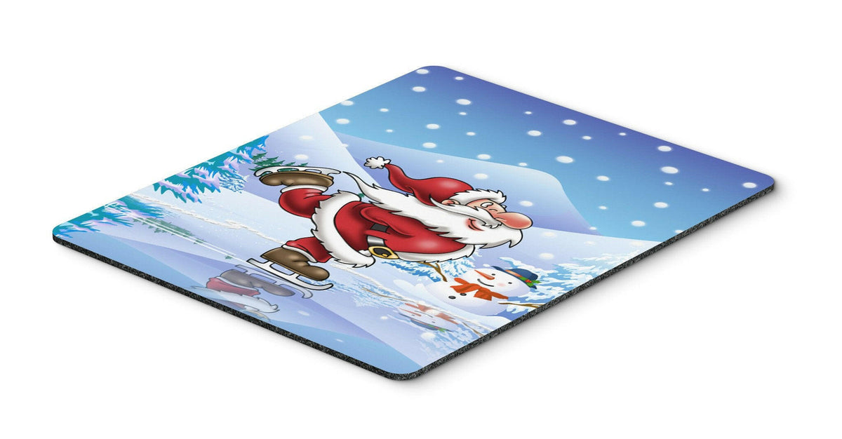 Christmas Santa Claus Ice Skating Mouse Pad, Hot Pad or Trivet APH6386MP by Caroline&#39;s Treasures