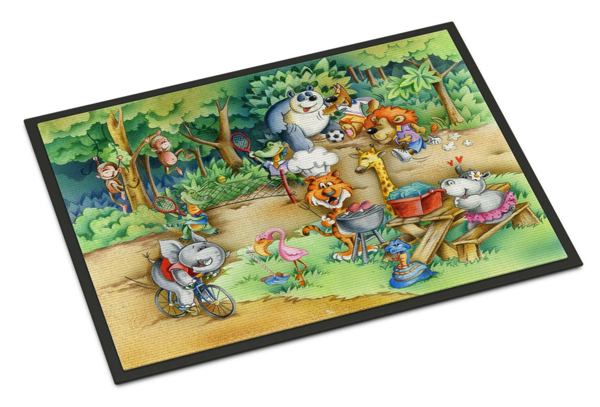 Animals at A Picnic Indoor or Outdoor Mat 18x27 APH6821MAT - the-store.com