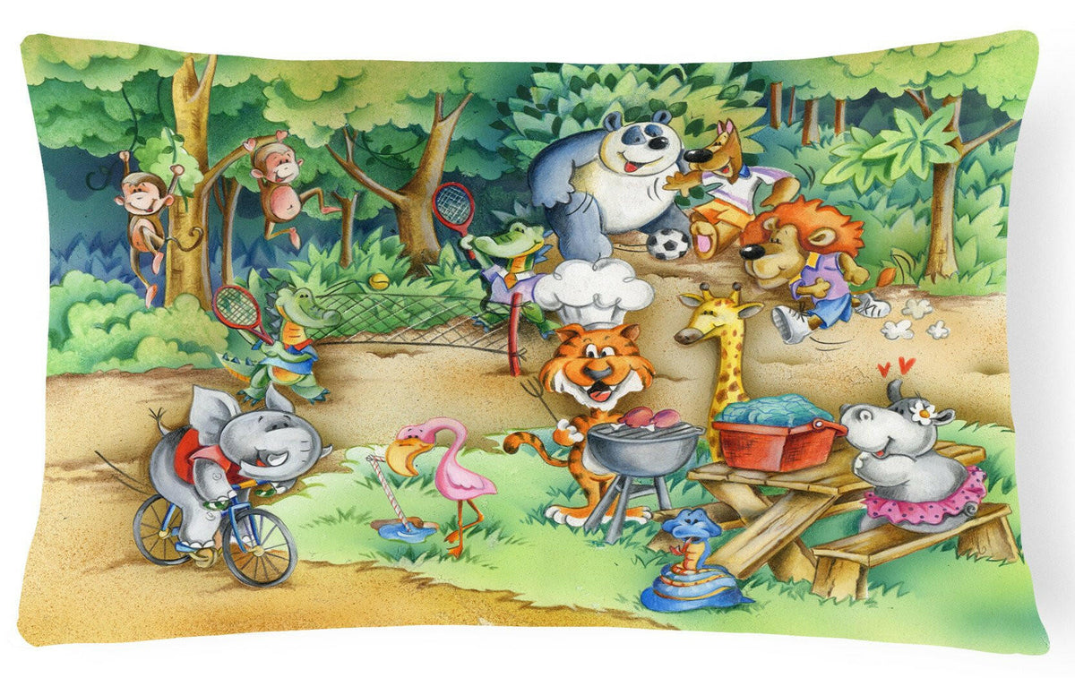 Animals at A Picnic Fabric Decorative Pillow APH6821PW1216 by Caroline&#39;s Treasures
