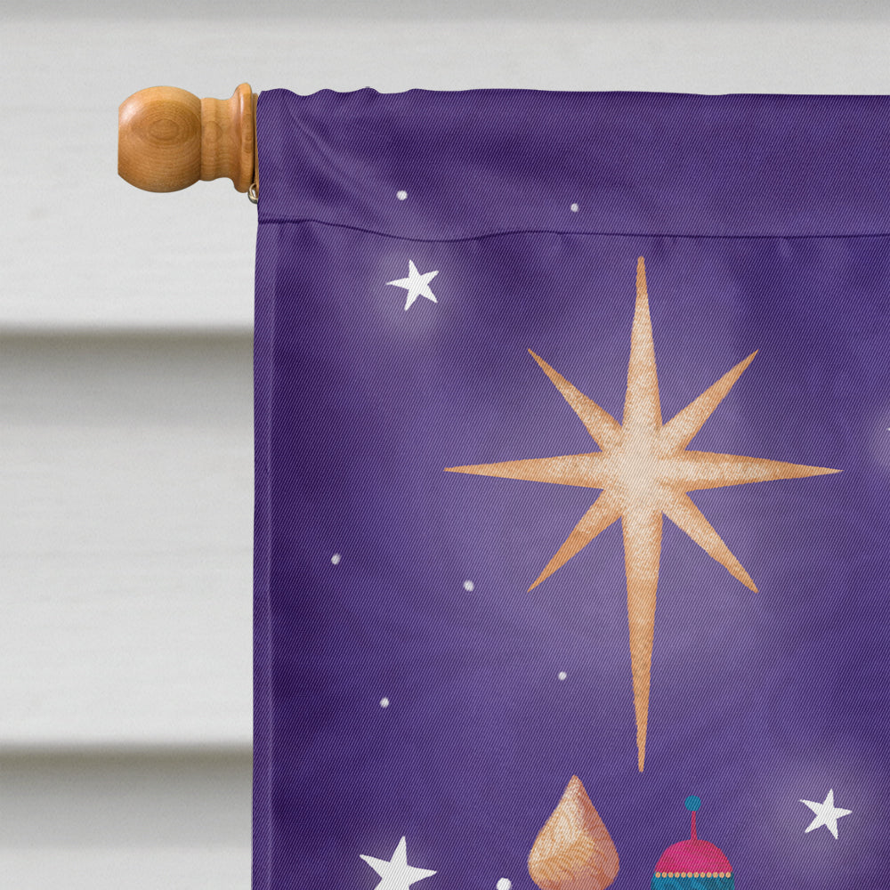 Christmas Wise Men in Purple Flag Canvas House Size APH7081CHF
