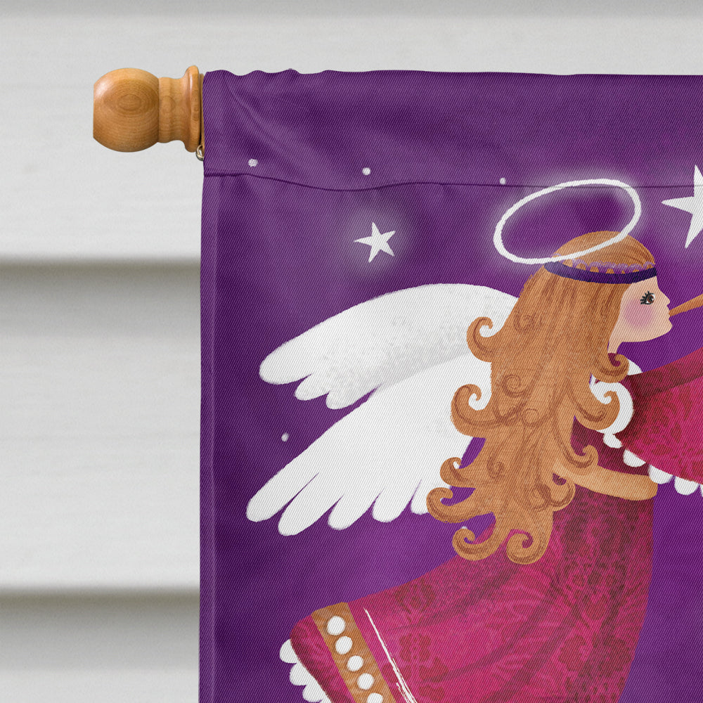 Christmas Angels in Purple Flag Canvas House Size APH7082CHF  the-store.com.